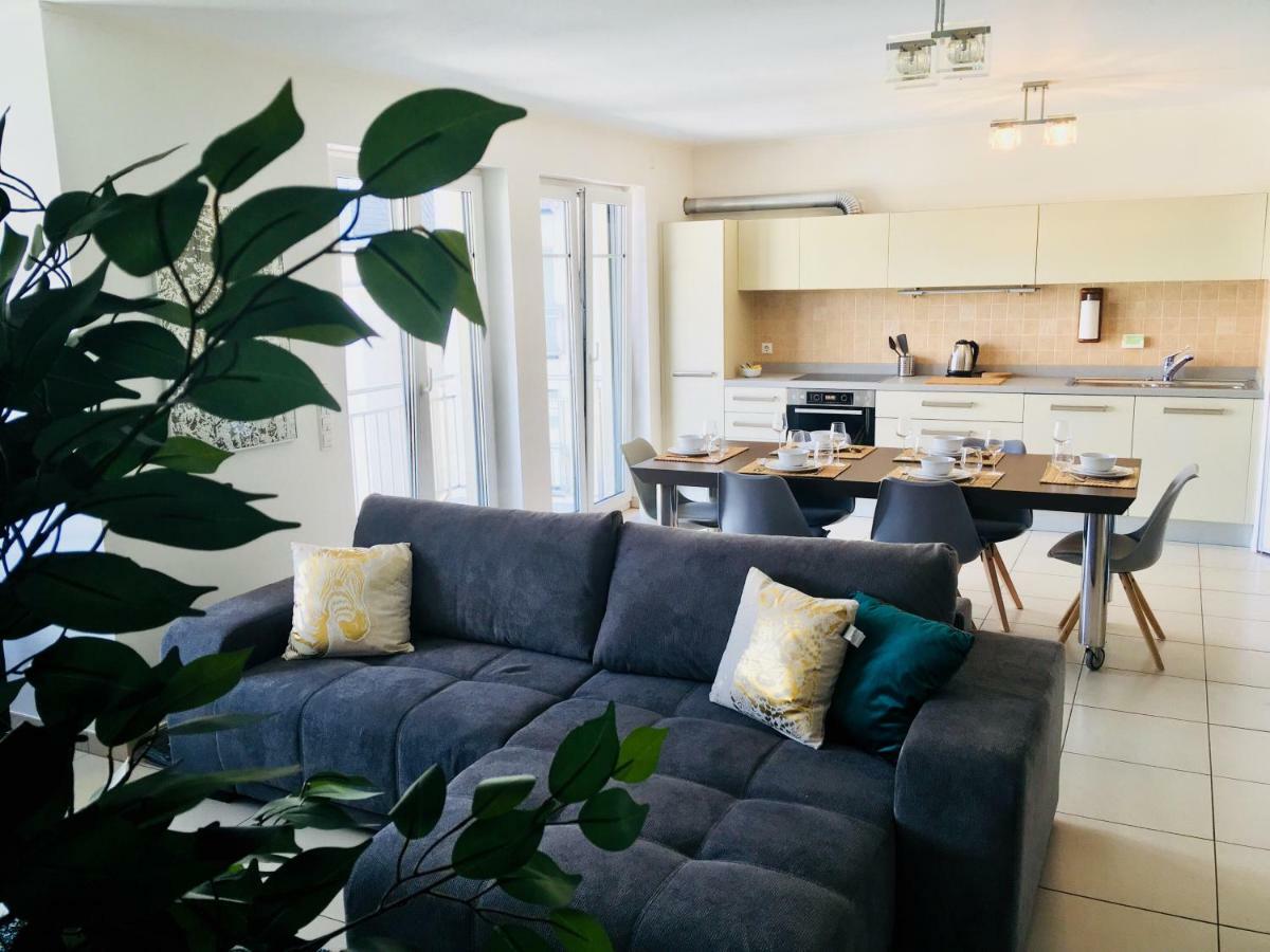 Art Deco 100M2 Flat 2 Min Walking From Train Station In City Center, Free Parking And Terrace - 2B Luxembourg Bagian luar foto